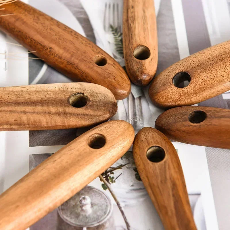 Cuillères en bois naturel | Ustensiles de table résistant et éco-friendly