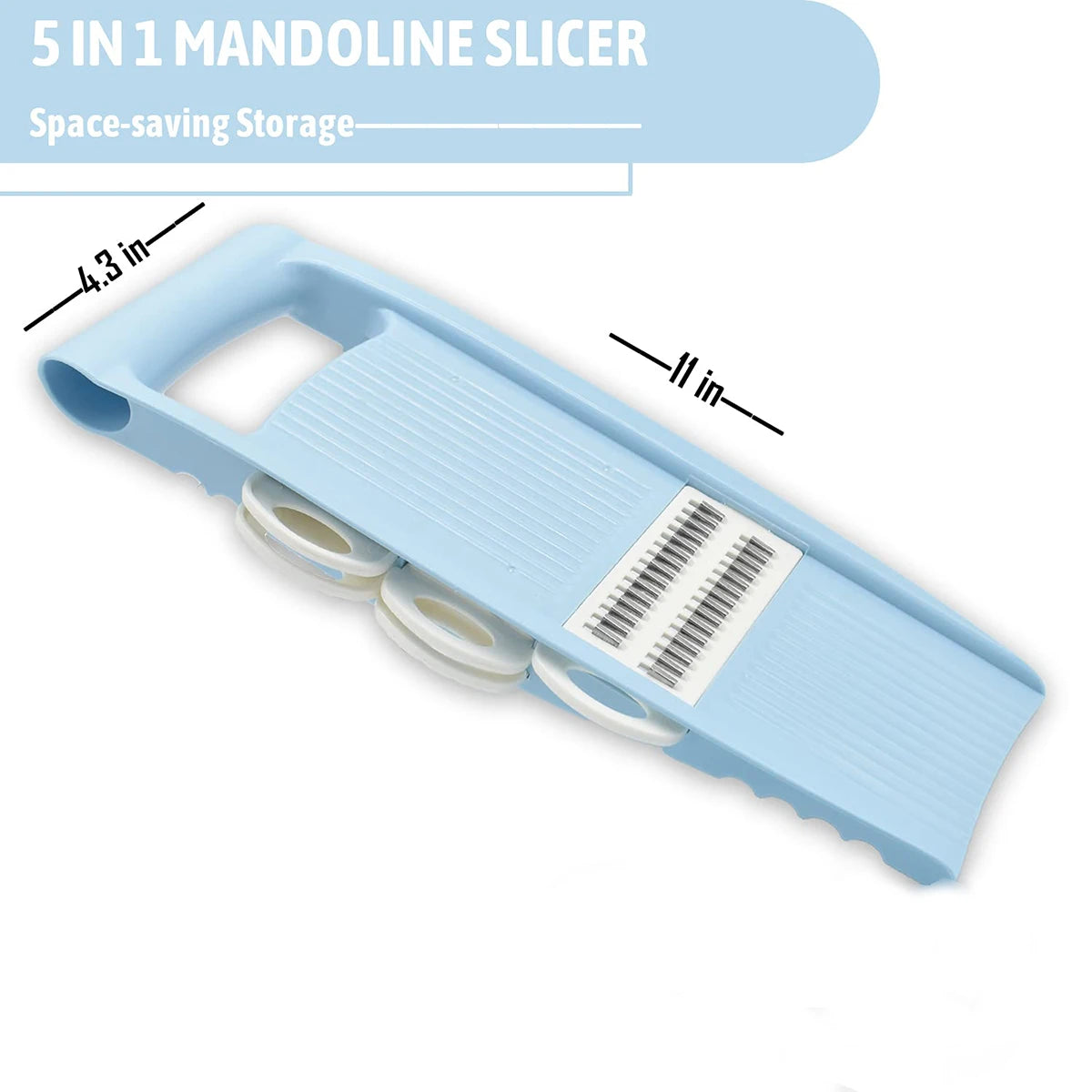 Mandoline Multifonction 5-en-1 – Trancheuse & Râpe de Cuisine